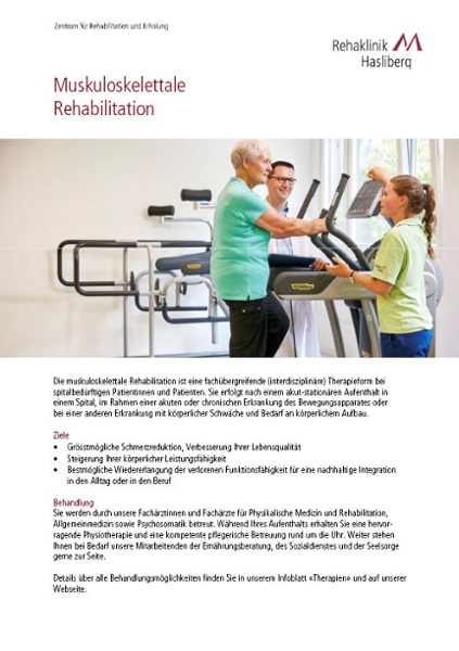 Flyer Muskuloskelettale Rehabilitation