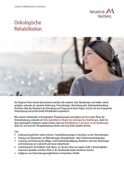 Flyer Onkologische Rehabilitation